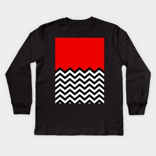 Twin Peaks - Black Lodge Pattern Kids Long Sleeve T-Shirt